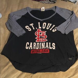 Genuine Merchandise St. Louis Cardinals Long Sleeve Tee - Navy and Gray